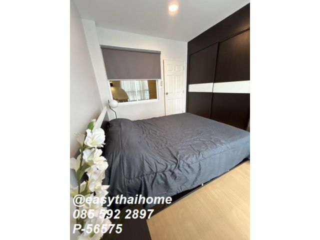 P-56575 คอนโด 1 นอน Life @ Sukhumvit 65 ชั้น 8 ให้เช่า ใกล้ BTS พระโขนง! วิวเมือง | Line@easythaihome 085-592-2897