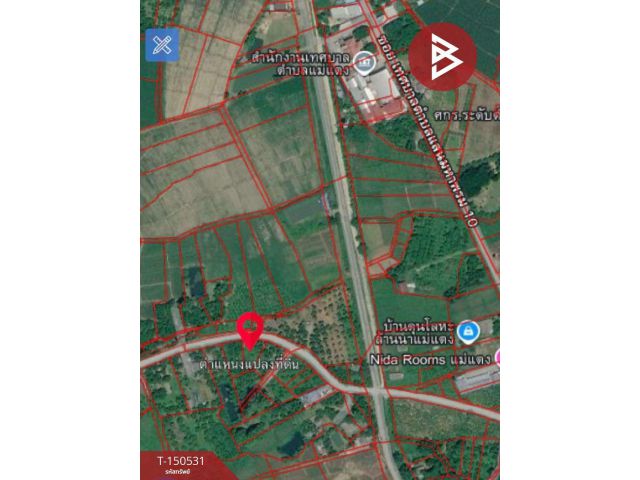 ขายที่ดิน เนื้อที่ 2 งาน 21 ตร.วา แม่แตง เชียงใหม่