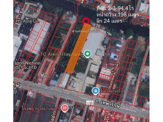 ลดอย่างแรง!! ที่ดิน 2ไร่ 3งาน 94.4 ตร.ว.เหลือเพียง 48,000,000 บ.