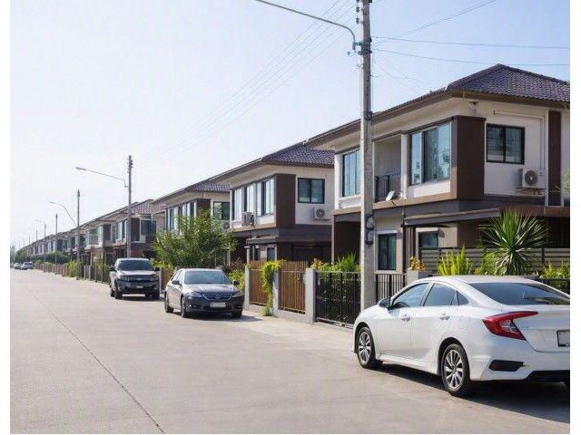 260909sitonisyk ให้เช่า บ้าน วงแหวน-รังสิต คลอง 4 มาร์เก็ตวิลเลจ รังสิต 2.02กม. บ้านแฝด 2 ชั้น 45ตร.ว. 150ตร.ม. 3นอน 2น้