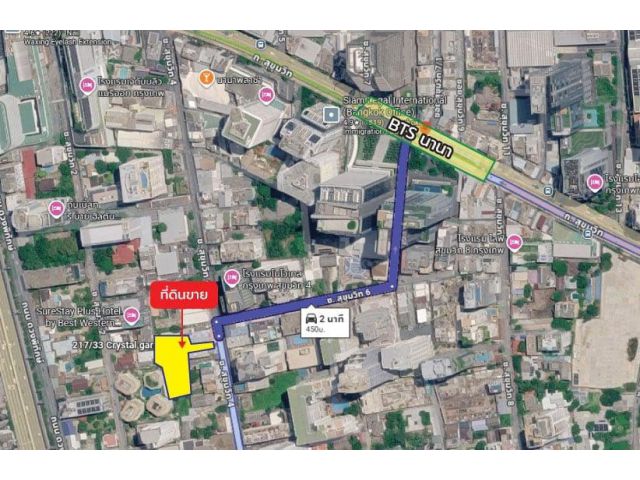 ขายที่ดิน 1 ไร่ 3 งาน 14.1 ตร.ว. ติด ซอยสุขุมวิท 4 ใกล้ BTS นานา