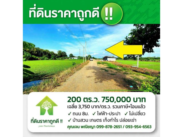 ขายที่ดิน หนองเสือ คลอง12 ปทุมธานี