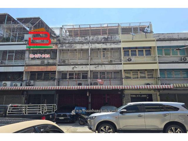อาคารพาณิชย์ 2 คูหา 4 ชั้น อาคารบุญดิศ (ใกล้ตลาดสะพานขาว) เนื้อที่ 27.7 ตรว. แขวงคลองมหานาค เขตป้อมปราบศัตรูพ่าย
