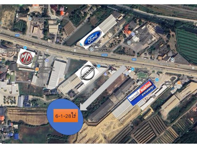 ขายที่ดินเปล่าเนื้อที่ 6-1-28ไร่ (ผังสีชมพู