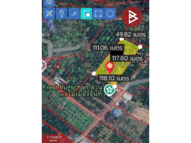 ขายที่ดิน เนื้อที่ 3 ไร่ 3 งาน 32.6 ตร.วา พลับพลา จันทบุรี