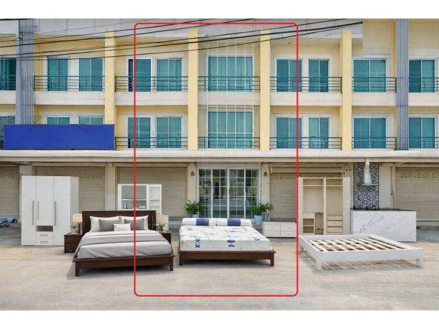 260915porratid ให้เช่า อาคารพาณิชย์ โรงงานโตโยต้า บ้านโพธิ์ 2.87กม. Mega Home 500 ม. อาคารพาณิชย์ 3 ชั้น 3 นอน 3 น้ำ