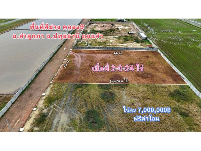 พื้นที่สีม่วง คลอง9 ลำลูกกา ปทุมธานี ถมแล้ว สร้างโรงงานได้