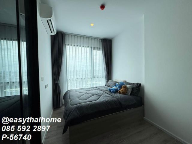 P-56740 ให้เช่า Knightsbridge Sukhumvit-Thepharak ติด MRT ทิพวัล 0 เมตร! 1 นอน 28 ตร.ม. ชั้น 24 วิวเมือง เพดานสูงโปร่ง