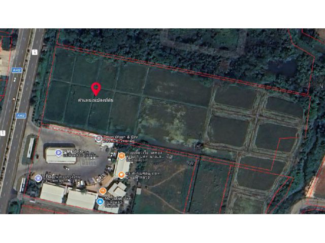 ขายที่ดินติดถนนพหลโยธิน10ไร่ 2งาน54.9ตร.ว. ติดปั้ม ปตท.สาขานางแล เชียงราย