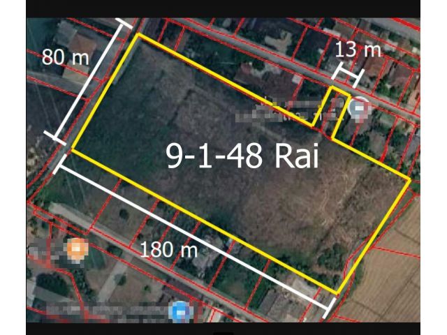 LAA698 ขายที่ดินเปล่า(ที่นา) ผังสีเหลือง 9-1-48 ไร่ (ต.ต้นเปา อ.สันกำแพง จ.เชียงใหม่)