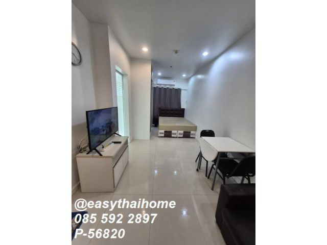 P-56820 ให้เช่าคอนโดติด BTS กรุงธนบุรี เพียง 20 เมตร! Q House Condo Sathorn เพียง 12,000.-/เดือน Studio 30 ตร.ม. ชั้น 5