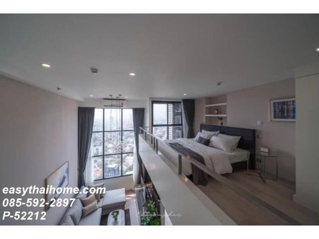 P-52212 ให้เช่าคอนโดหรู Duplex 2 ชั้น! KnightsBridge Prime Sathorn 45 ตร.ม. ชั้น 30 วิวเมืองสวยโปร่ง แต่งครบพร้อมอยู่