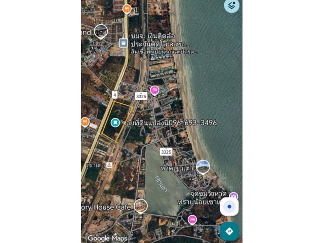 ขาย ที่ดินแปลงใหญ่ 9 ไร่ ทำเลศักยภาพหัวหิน ติดถนนเพชรเกษม