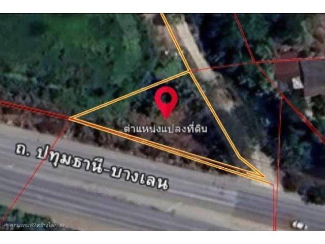 ขายที่ดิน 120 ตร.ว. ติดถนนหลัก ถนนปทุมธานี-บางเลน อำเภอบางเลน จังหวัดนครปฐม