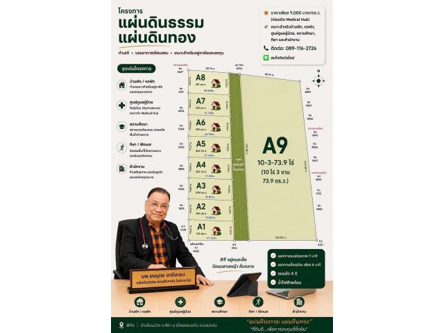 ลงทุนระยะยาว ภายใน 3ปี ราคาจะพุ่งไปมากอย่างคาดไม่ถึง (หลังMedical Hub เปิดทำการสมบูรณ์แล้ว) ที่ดินโนนม่วง ใกล้ รพ.ศรีนครินทร์