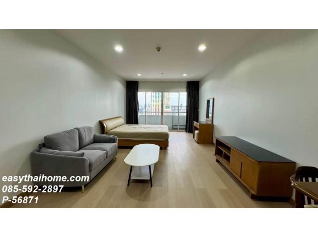P-56871 ให้เช่าคอนโด The Platinum Condominium ใกล้ BTS ชิดลม | สตูดิโอกว้าง 45 ตรม. ชั้น 19 วิวสระ ติดแพลทินัม ประตูน้ำ
