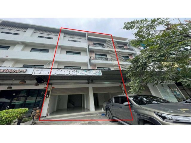 ขายอาคารพาณิชย์ 4 ชั้น 2 คูหา ตลาดสี่มุมเมือง-แหลมฉบัง ใกล้ท่าเรือ