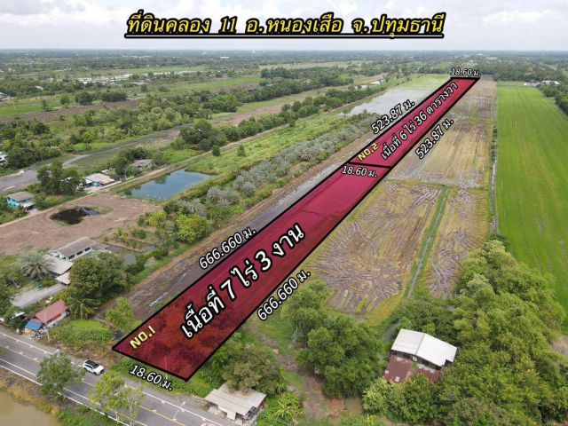 ️ที่ดินสวยเชิงเกษตรและบ้านสวน คลอง 11 อ.หนองเสือ จ.ปทุมธานี เหมาะทำบ้านสวน ที่จอดรถ แปลงเกษตร เกร็งกำไรยะยาว