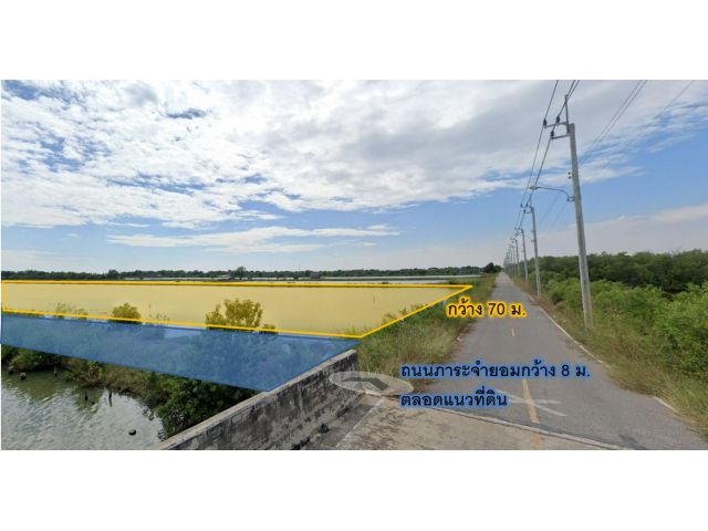 ขายที่ดิน 13ไร่ ใกล้ประชาอุทิศ 90 ใกล้วัดคลองสวน ราคาเพียง 7,500 บ./ตร.ว. เหมาะหมู่บ้านจัดสรรและคลังสินค้า