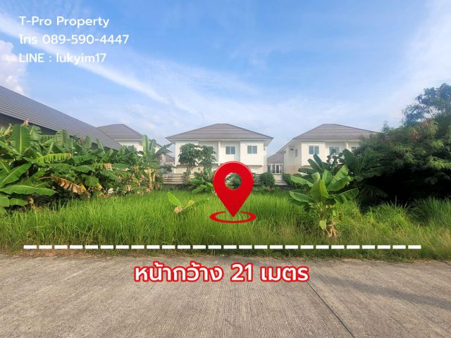 ที่ดินสำหรับสร้างบ้าน หน้ากว้าง 21 ม. รูปแปลงสี่เหลี่ยมสวย ม.แสงตะวันลากูน่า จ. นครศรีธรรมราช