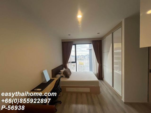 P-56938 ให้เช่า Ideo Mobi Asoke (ไอดีโอ โมบิ อโศก) | ห้องสตูดิโอ | 28 ตร.ม. | ชั้น 31 | วิวเมือง | เฟอร์นิเจอร์ครบ