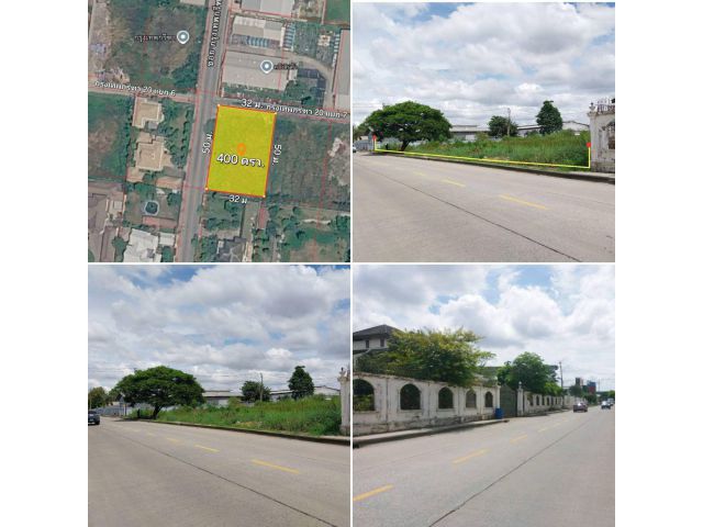 ขายที่ดินเปล่าแปลงหัวมุม 400 ตรว. กรุงเทพกรีฑา 20 แยก 7 แขวงทับช้าง เขตสะพานสูง กรุงเทพๆ