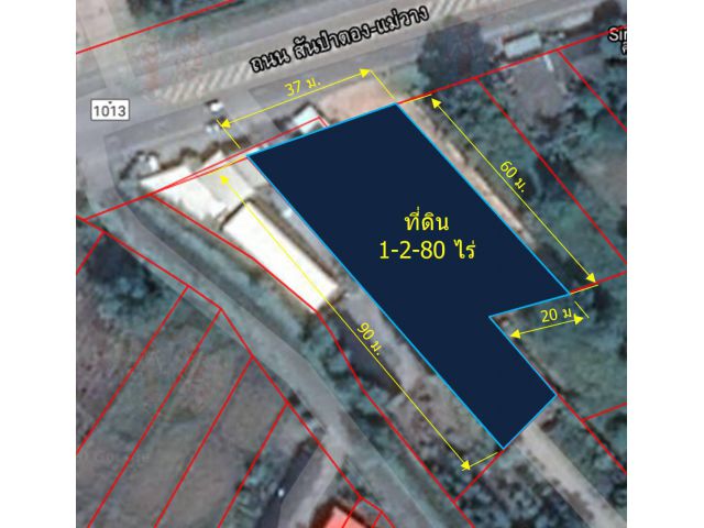 L156-ขายที่ดิน 1-2-80 ไร่ ต.ทุ่งสะโตก อ.สันป่าตอง