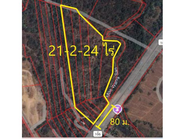 L652-ขายที่ดินเปล่า 21-2-24 ไร่ (ต.นครเจดีย์ อ.ป่าซาง จ.ลำพูน)
