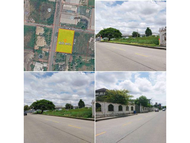 ขายที่ดินเปล่าแปลงหัวมุม 400 ตรว. กรุงเทพกรีฑา 20 แยก 7 แขวงทับช้าง เขตสะพานสูง กรุงเทพๆ