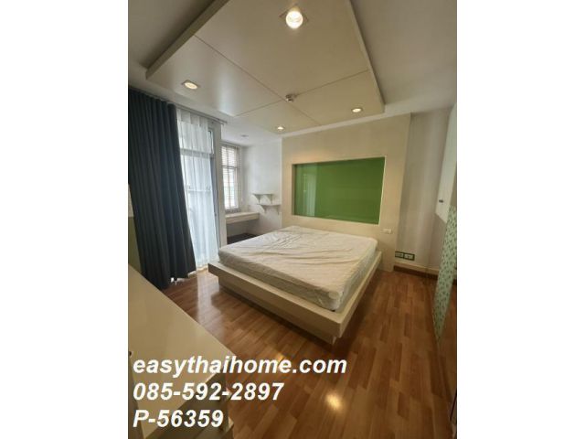 P-56359 คอนโดให้เช่า Baan Klang Krung Resort (Ratchada 7) ห้องน่าอยู่ ใกล้ MRT ห้วยขวาง | แต่งสวยพร้อมอยู่