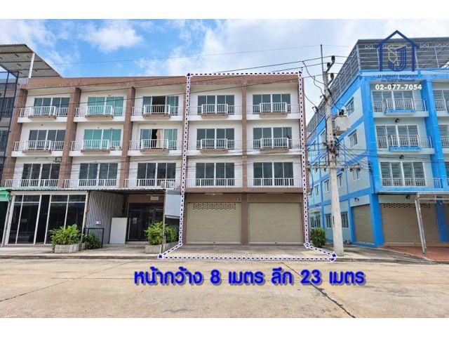 ขายอาคารพาณิชย์ 4 ชั้น โครงการมั่งมีนคร 2คูหา 48.4 ตร.ว. หลังมุม ถนนพหลโยธิน คลองหนึ่ง ใกล้ม.ธรรมศาสตร์