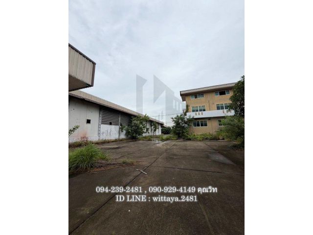 #ให้เช่าโรงงานนิคมท่าทราย สมุทรสาคร พื้นที่สีม่วง เนื้อที่ 16 ไร่ พื้นที่โรงงานรวมขนาด 5,500 ตรม