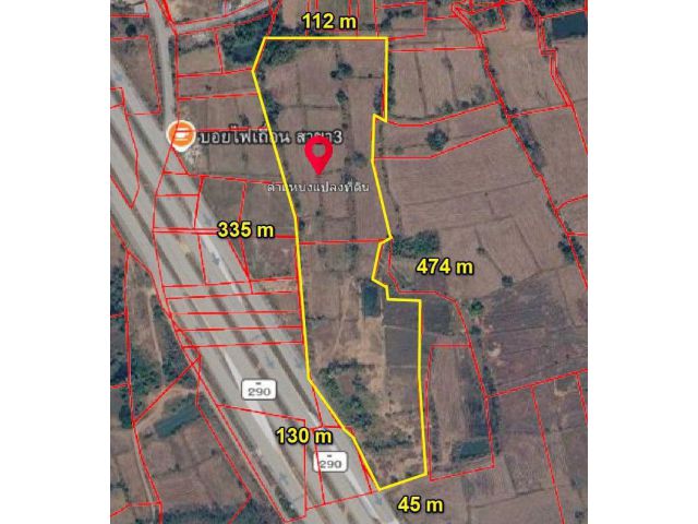 ขายที่ดินบ้านใหม่ทำเลดี 24 ไร่ ติดถนนสี่เลนเส้นทล.290ถนนวงแหวนรอบเมือง ใกล้ถนนมิตรภาพ2-700เมตร อ.โนนสูง จ.นครราชสีมา