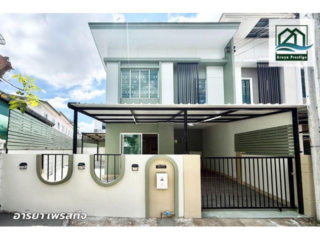 พฤกษาวิลล์66/1 บางนา-หนามแดง บ้านหลังมุมตกแต่งใหม่มีเฟอร์นิเจอร์ตกแต่งพร้อมเข้าอยู่