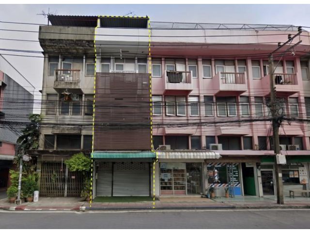 ขายอาคารพาณิชย์ 4 ชั้น 16 ตร.ว. ถ.ประชาราษฎร์บำเพ็ญ ตรงข้าม รร.จันทร์หุ่นบำเพ็ญ