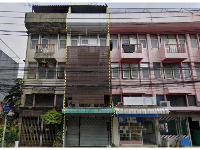 ขายอาคารพาณิชย์ 4 ชั้น 16 ตร.ว. ถ.ประชาราษฎร์บำเพ็ญ ตรงข้าม รร.จันทร์หุ่นบำเพ็ญ