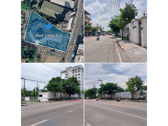 ขายที่ดินพร้อมสิ่งปลูกสร้าง 1-3-9 ไร่ ถนนลาดพร้าว ซอย 101 ใกล้สถานีรถไฟฟ้าลาดพร้าว 101 เขตวังทองหลาง กรุงเทพๆ