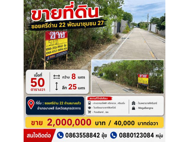 ขายที่ดิน ศรีด่าน 22