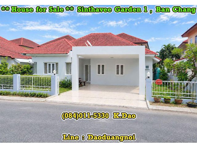 #Sinthavee Garden 1, Ban Chang *** House for Sale ***