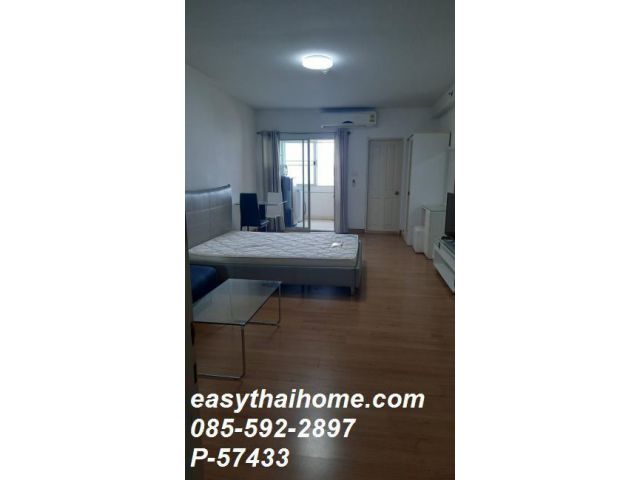 P-57433 For Rent Studio : Supalai Park Srinakarin อาคาร A ชั้น 18 วิวสระว่ายน้ำ ใกล้ รพ.ไทยนครินทร์ | Line@easythaihome
