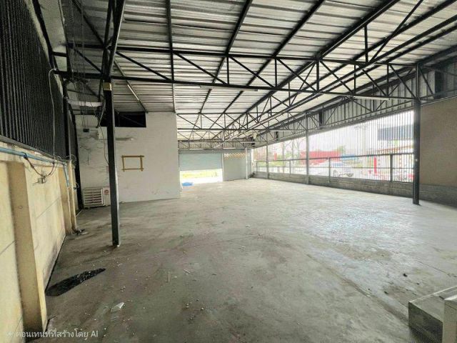 #ให้เช่าโกดังหน้าร้านติดถนนใหญ่บางบัวทอง ขนาด 300 ตรม ออฟฟิศ 2ห้อง แอร์ 2ตัว ห้องน้ำ 3ห้อง ทำเลดีติดถนนใหญ่ ค้าขายได้