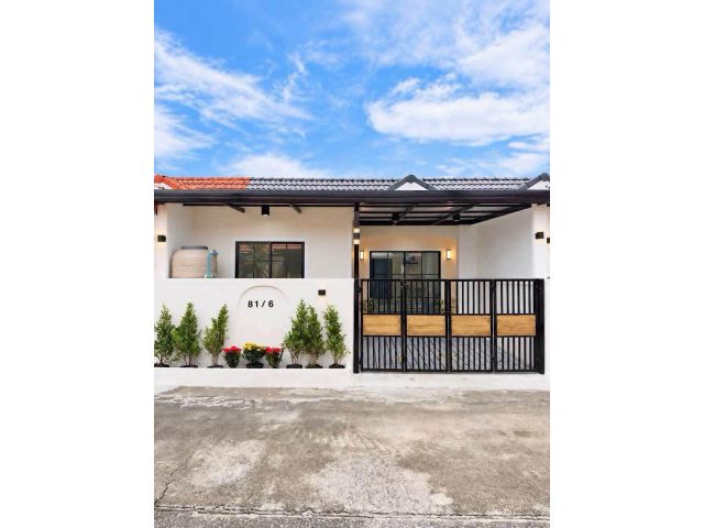 หมู่บ้านตะวันงาม ซอยกันตนาบางใหญ่ ทาวน์เฮาส์ชั้นเดียว หลังบ้านไม่ชนใคร ตกแต่ง Minimal Style