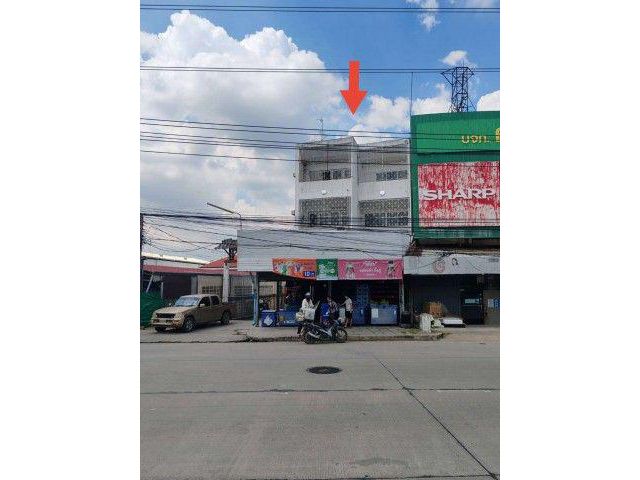 ขายอาคารพาณิชย์ 3 ชั้น 2คูหา พร้อมลานเก็บสินค้า 176 ตร.ว. ติดถนนใ
